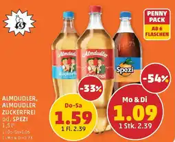 PENNY Almdudler, almdudler zuckerfrei od. spezi Angebot