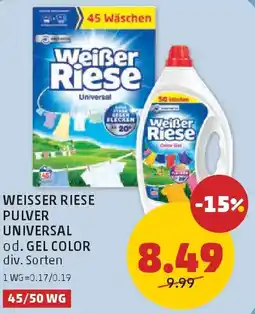 PENNY Weisser riese pulver universal od. gel color Angebot