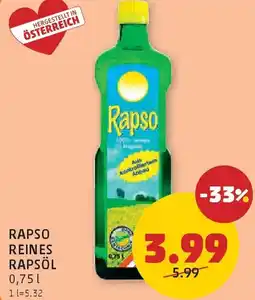 PENNY Rapso reines rapsöl Angebot