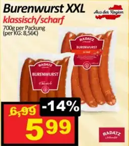 Wurstico Burenwurst XXL klassisch/scharf Angebot