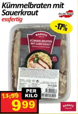 Wurstico Kümmelbraten mit Sauerkraut essfertig Angebot