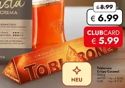 Travel FREE Toblerone Crispy Caramel Angebot