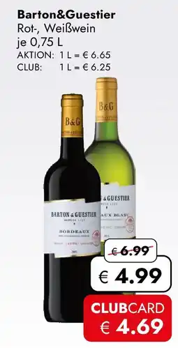 Travel FREE Barton&Guestier Rot-, Weißwein Angebot