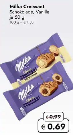 Travel FREE Milka Croissant Schokolade, Vanille Angebot