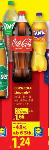 Lidl Coca-Cola Limonade Angebot