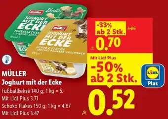 Lidl Müller Joghurt mit der Ecke Angebot