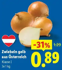 Lidl Zwiebeln gelb aus Österreich Angebot