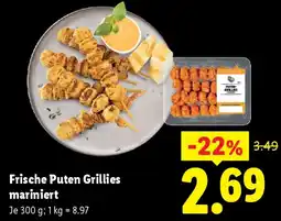 Lidl Frische Puten Grillies mariniert Angebot