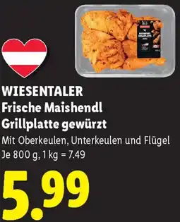 Lidl Wiesentaler frische maishendl grillplatte gewürzt Angebot