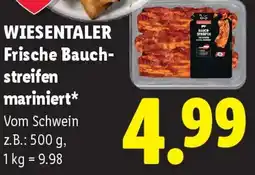 Lidl Wiesentaler frische bauch- streifen mariniert Angebot