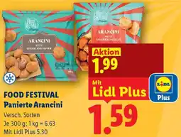 Lidl Food Festival Panierte Arancini Angebot