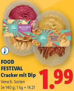 Lidl Food Festival Cracker mit Dip Angebot