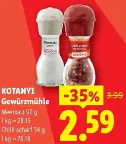 Lidl Kotányi Gewürzmühlen Angebot