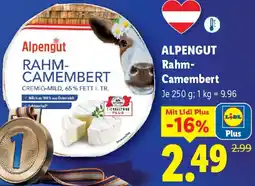 Lidl Alpengut Rahm-Camembert Angebot