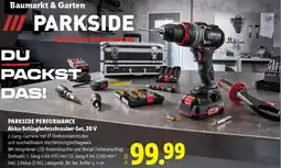 Lidl Parkside performance akku-schlagbohrschrauber-set, 20 v Angebot
