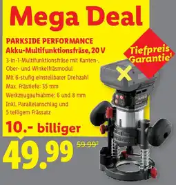 Lidl Parkside performance akku-multifunktionsfräse, 20 v Angebot