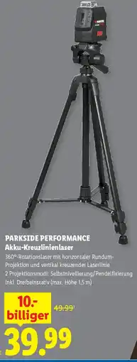 Lidl Parkside Performance Akku-Kreuzlinienlaser Angebot
