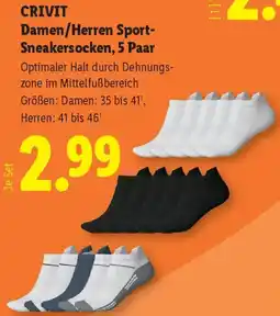 Lidl Crivit Damen/Herren Sport Sneakersocken Angebot
