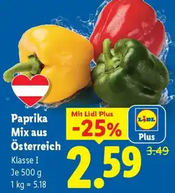 Lidl Paprika Mix aus Österreich Klasse I Angebot