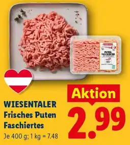 Lidl Wiesentaler frisches puten faschiertes Angebot