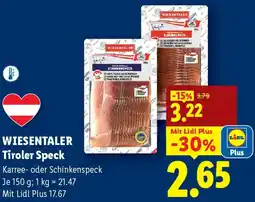 Lidl Wiesentaler Tiroler Speck Angebot