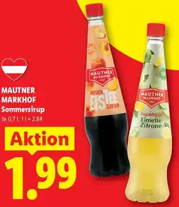 Lidl Mautner Markhof Sommersirup Angebot