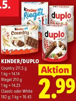 Lidl Ferrero kinder/duplo Angebot