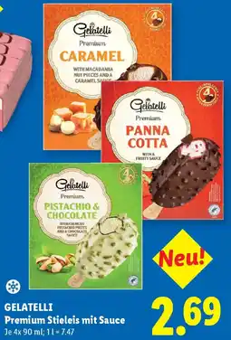 Lidl Gelatelli Premium Stieleis mit Sauce Angebot