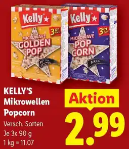 Lidl Kelly's Mikrowellen Popcorn Angebot