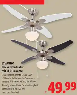 Lidl Livarno deckenventilator mit led-leuchte Angebot
