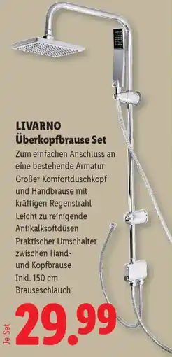 Lidl Livarno Überkopfbrause Set Angebot