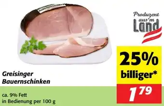 Nah&Frisch Greisinger Bauernschinken Angebot