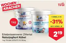 MPreis Erlebnissennerei Zillertal Naturjoghurt Kübel Angebot