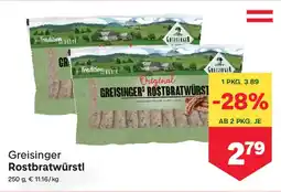 MPreis Greisinger Rostbratwürstl Angebot
