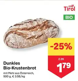 MPreis Dunkles Bio-Krustenbrot Angebot