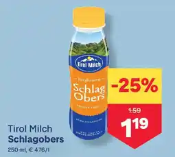 MPreis Tirol Milch Schlagobers Angebot