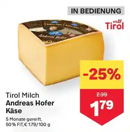 MPreis Tirol Milch Andreas Hofer Käse Angebot