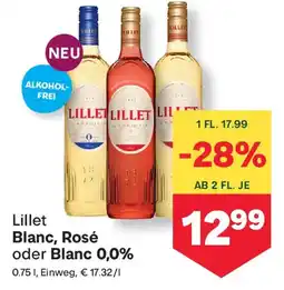 MPreis Lillet Blanc, Rosé oder Blanc 0.0% Angebot