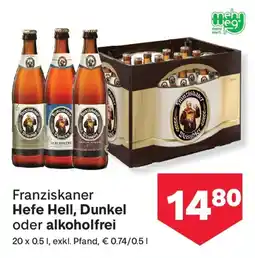 MPreis Franziskaner Hefe Hell, Dunkel oder alkoholfrei Angebot