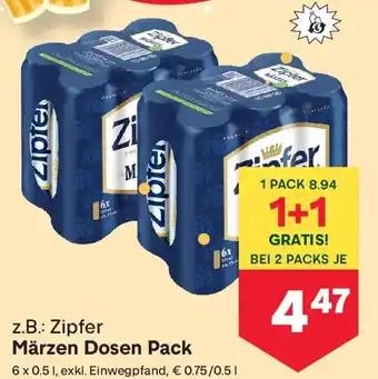 MPreis Z.b.: zipfer märzen dosen pack Angebot