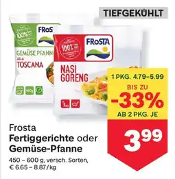 MPreis Frosta Fertiggerichte oder Gemüse-Pfanne Angebot
