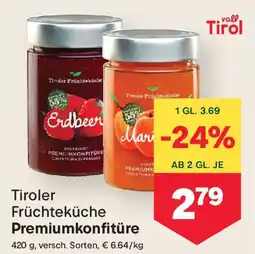 MPreis Tiroler Früchteküche Premiumkonfitüre Angebot