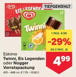 MPreis Eskimo Twinni, Eis Legenden oder Nogger Vorratspackung Angebot