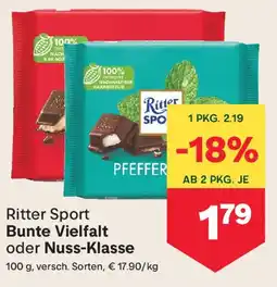 MPreis Ritter Sport Bunte Vielfalt oder Nuss-Klasse Angebot