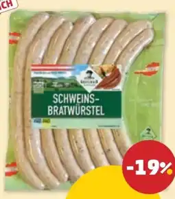 PENNY Greisinger Schweinsbratwürstel Angebot