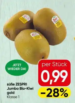 Süße ZESPRI Jumbo Bio-Kiwi gold