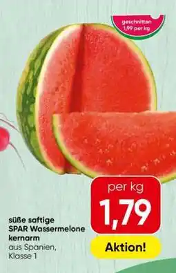 Spar süße saftige SPAR Wassermelone kernarm Angebot