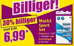 Norma Gillette Mach3 Sport Set Angebot