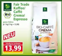 Norma BIO SONNE Fair Trade Kaffee/Caffé Crema/Espresso Angebot