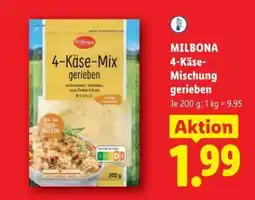 Lidl Milbona 4-Käse-Mischung gerieben Angebot